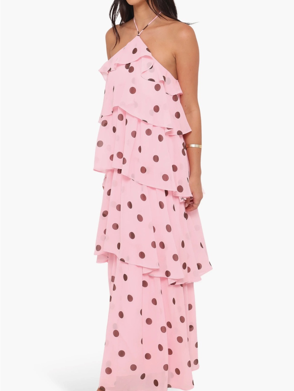 Petal & Pup Chastity Halterneck Tiered Maxi Dress - Picture 5 of 5